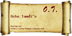 Ochs Tamás névjegykártya